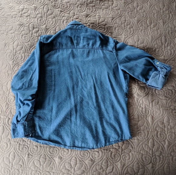 Ruby Rd Petite Button down denim blue shirt 6P - Picture 3 of 8